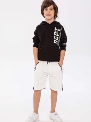 Zdjęcie produktu Czarna bluza dla chłopca z kapturem- Rspt Minoti
