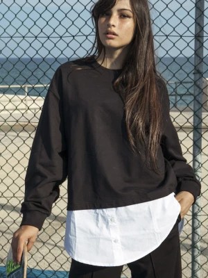 Zdjęcie produktu Czarna bluza dla dziewczyny z koszulą Reporter Young