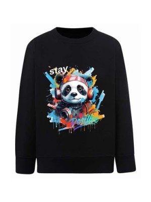 Zdjęcie produktu Czarna chłopięca bluza z nadrukiem - Panda TUP TUP