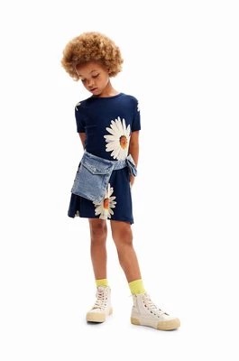 Zdjęcie produktu Desigual sukienka dziecięca kolor granatowy mini rozkloszowana