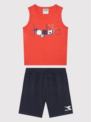 Zdjęcie produktu Diadora Komplet bluzka i szorty sportowe Set Kick 102.178268 Czerwony Regular Fit
