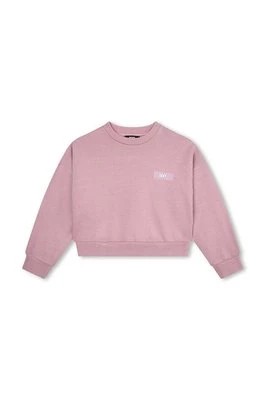 Zdjęcie produktu Dkny bluza bawełniana dziecięca kolor fioletowy DKNY