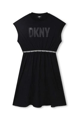 Zdjęcie produktu Dkny sukienka dziecięca kolor czarny mini rozkloszowana DKNY