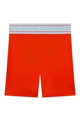 Zdjęcie produktu Dkny szorty dziecięce D34A50.126.150 kolor pomarańczowy z nadrukiem DKNY