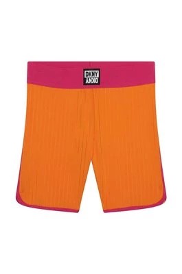 Zdjęcie produktu Dkny szorty dziecięce kolor pomarańczowy z aplikacją DKNY
