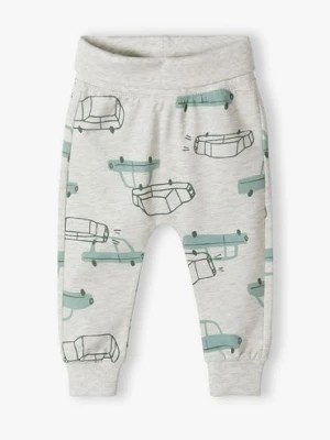 Zdjęcie produktu Dresowe spodnie niemowlęce - szare w samochody 5.10.15.