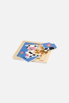 Zdjęcie produktu Drewniane Puzzle Krówka VIGA TOYS