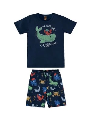 Zdjęcie produktu Dwuczęściowa bawełniana piżama chłopięca w zwierzęta morskie Up Baby