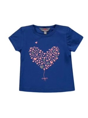 Zdjęcie produktu Dziewczęca bluzka z krótkim rękawem niebieska Kanz