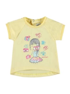 Zdjęcie produktu Dziewczęca bluzka z krótkim rękawem żółta Kanz