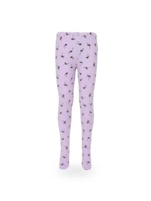 Zdjęcie produktu Dziewczęce legginsy fioletowe we flamingi TUP TUP