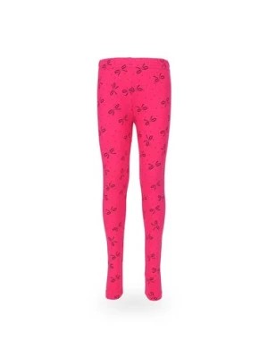 Zdjęcie produktu Dziewczęce legginsy różowe w kokardki TUP TUP