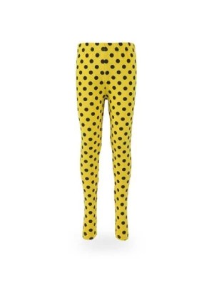Zdjęcie produktu Dziewczęce legginsy żółte w grochy TUP TUP