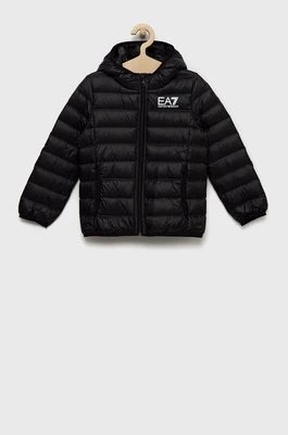 Zdjęcie produktu EA7 Emporio Armani kurtka puchowa dziecięca kolor czarny
