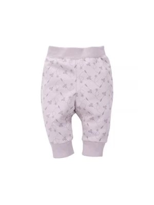 Zdjęcie produktu Fioletowe spodnie niemowlęce we wzory Pinokio