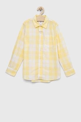 Zdjęcie produktu GAP koszula bawełniana dziecięca kolor żółty Gap