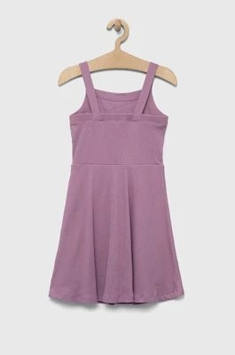 Zdjęcie produktu GAP sukienka bawełniana dziecięca kolor fioletowy mini rozkloszowana Gap