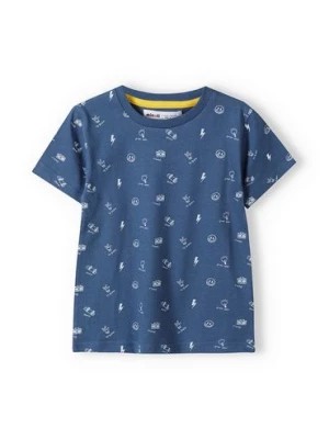 Zdjęcie produktu Granatowy t-shirt dla niemowlaka z bawełny Minoti