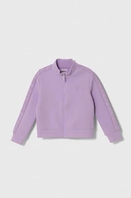 Zdjęcie produktu Guess bluza dziecięca kolor fioletowy gładka