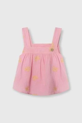 Zdjęcie produktu Guess bluzka bawełniana dziecięca kolor różowy wzorzysta