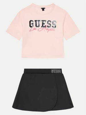 Zdjęcie produktu Guess Komplet t-shirt i spódniczka J4YG00 K6YW4 Różowy Regular Fit