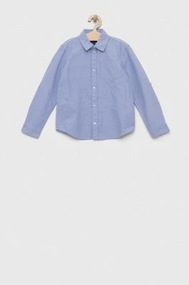 Zdjęcie produktu Guess koszula bawełniana dziecięca kolor niebieski