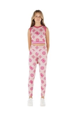 Zdjęcie produktu Guess legginsy dziecięce kolor różowy wzorzyste