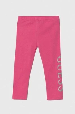 Zdjęcie produktu Guess legginsy dziecięce kolor różowy z nadrukiem