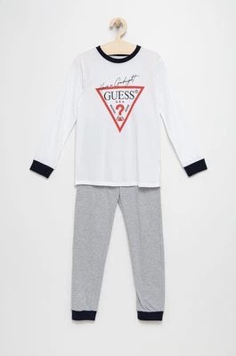 Zdjęcie produktu Guess piżama dziecięca kolor biały gładka