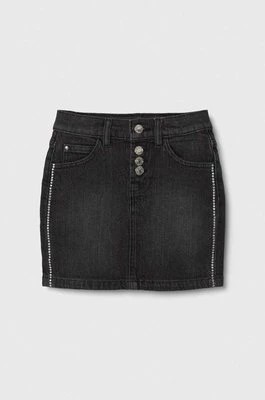 Zdjęcie produktu Guess spódnica jeansowa dziecięca kolor czarny mini prosta