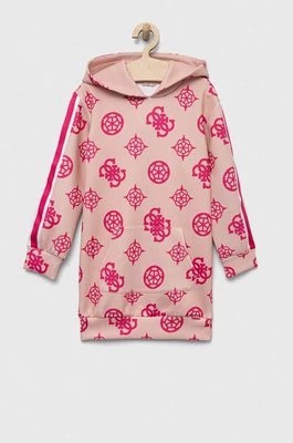 Zdjęcie produktu Guess sukienka dziecięca kolor różowy mini prosta