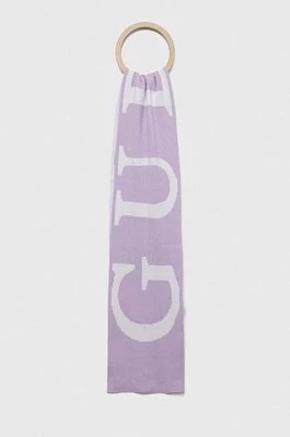 Zdjęcie produktu Guess szalik dziecięcy kolor fioletowy wzorzysty