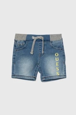 Zdjęcie produktu Guess szorty jeansowe dziecięce kolor niebieski regulowana talia