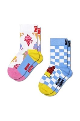 Zdjęcie produktu Happy Socks skarpetki dziecięce Kids Ice Cream Socks 2-pack kolor niebieski