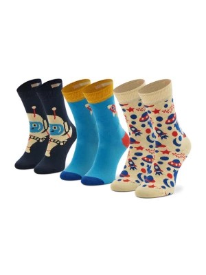 Zdjęcie produktu Happy Socks Zestaw 3 par wysokich skarpet dziecięcych XKAST08-2200 Kolorowy
