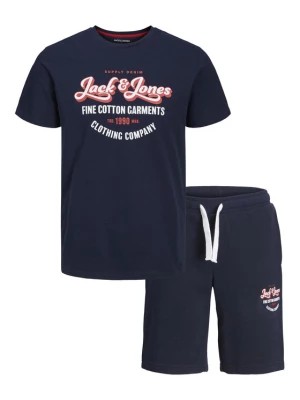 Zdjęcie produktu Jack&Jones Junior Komplet t-shirt i szorty sportowe 12235271 Granatowy Regular Fit