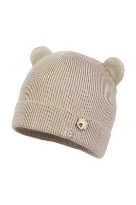 Zdjęcie produktu Jamiks czapka dziecięca TED kolor beżowy z cienkiej dzianiny