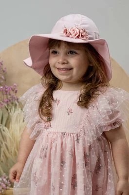Zdjęcie produktu Jamiks kapelusz bawełniany dziecięcy KATRINE kolor różowy bawełniany