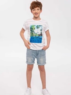 Zdjęcie produktu Jasnoniebieskie szorty jeansowe chłopięce Minoti