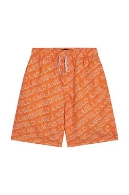 Zdjęcie produktu Karl Lagerfeld szorty kąpielowe dziecięce kolor pomarańczowy wzorzyste