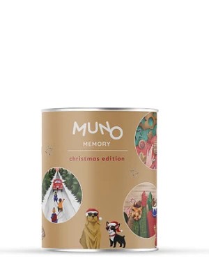 Zdjęcie produktu Karty MunoMemory Christmas Edition by Julia Kraska w ozdobnej tubie Muno Puzzle MUNO puzzle