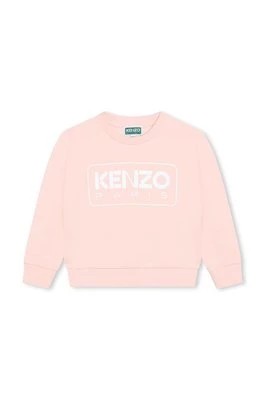 Zdjęcie produktu Kenzo Kids bluza bawełniana dziecięca kolor różowy z nadrukiem Kenzo kids