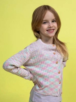 Zdjęcie produktu Kolorowy sweter dziewczęcy w prążki - 5.10.15.