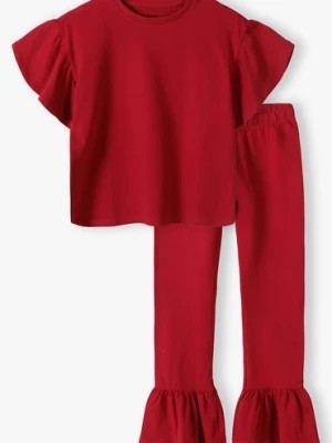 Zdjęcie produktu Komplet dla dziewczynki - t-shirt i spodnie z falbanką - Limited Edition