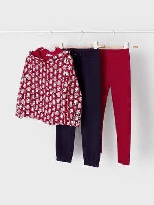 Zdjęcie produktu Komplet dziewczęcy bluza rozpinana + legginsy + spodnie dresowe Mayoral