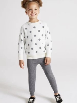 Zdjęcie produktu Komplet dziewczęcy sweter w kropki + szare legginsy Mayoral