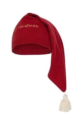 Zdjęcie produktu Konges Sløjd czapka bawełniana dziecięca kolor czerwony z cienkiej dzianiny bawełniana