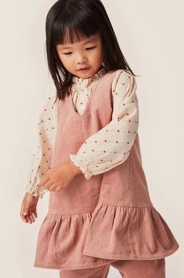 Zdjęcie produktu Konges Sløjd sukienka bawełniana dziecięca kolor różowy mini rozkloszowana