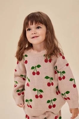 Zdjęcie produktu Konges Sløjd sweter bawełniany dziecięcy kolor czerwony lekki