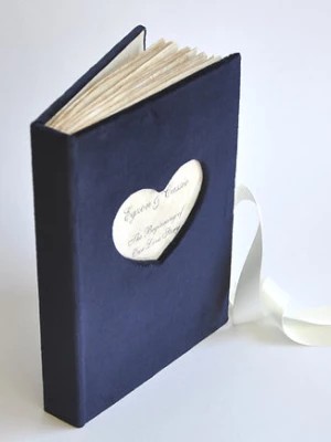 Zdjęcie produktu Księga gości aksamitna granatowa papirell